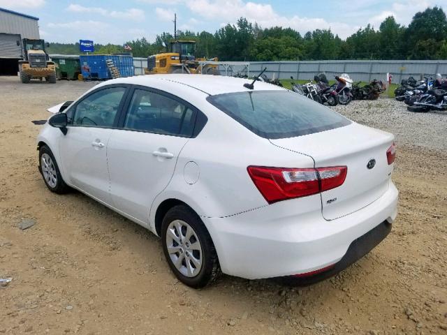 KNADM4A34H6025026 - 2017 KIA RIO LX WHITE photo 3