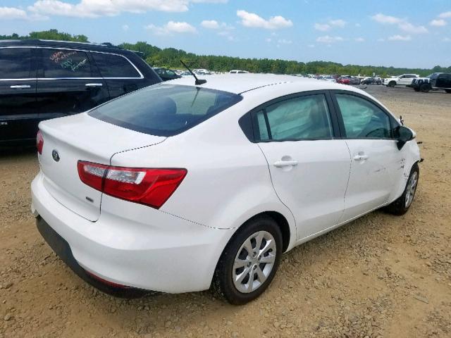 KNADM4A34H6025026 - 2017 KIA RIO LX WHITE photo 4