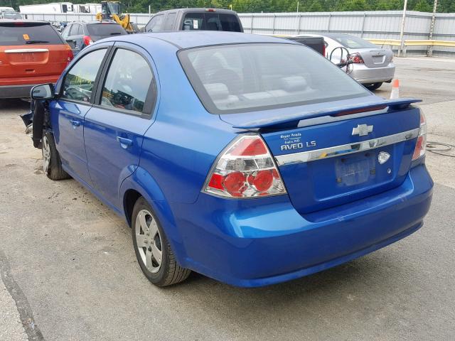 KL1TD56668B147439 - 2008 CHEVROLET AVEO BASE Көк фото 3