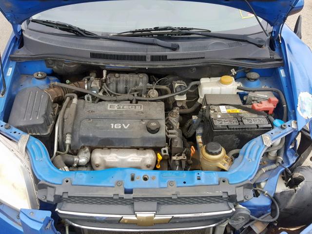 KL1TD56668B147439 - 2008 CHEVROLET AVEO BASE Көк фото 7