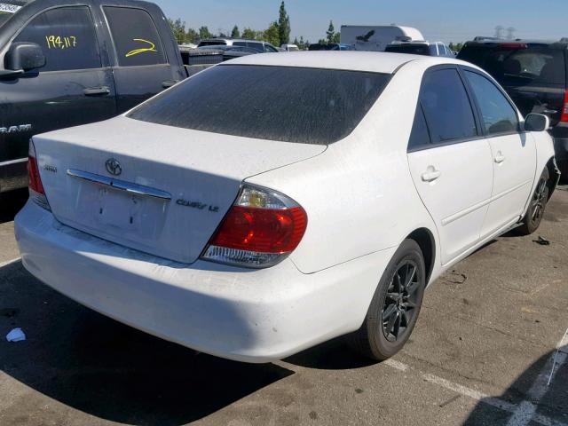 4T1BE32K65U572339 - 2005 TOYOTA CAMRY LE WHITE photo 4
