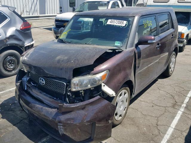 JTLZE4FE5A1111758 - 2010 TOYOTA SCION XB BURGUNDY photo 2