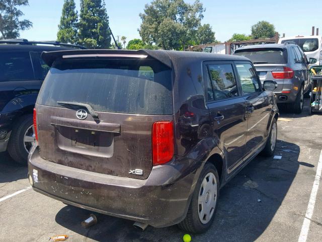 JTLZE4FE5A1111758 - 2010 TOYOTA SCION XB BURGUNDY photo 4