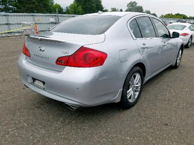 JN1CV6AR7DM766940 - 2013 INFINITI G37 SILVER photo 4