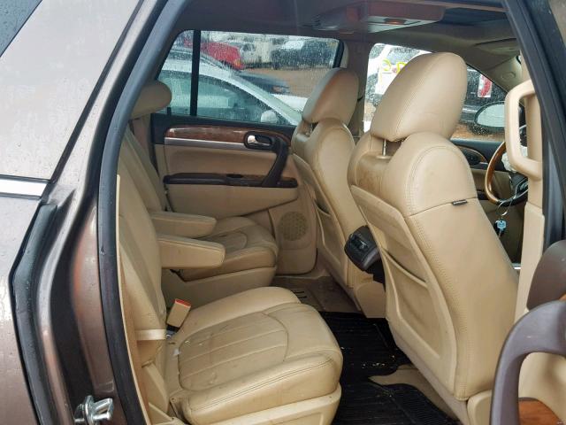 5GAKRDED6CJ131726 - 2012 BUICK ENCLAVE BROWN photo 6