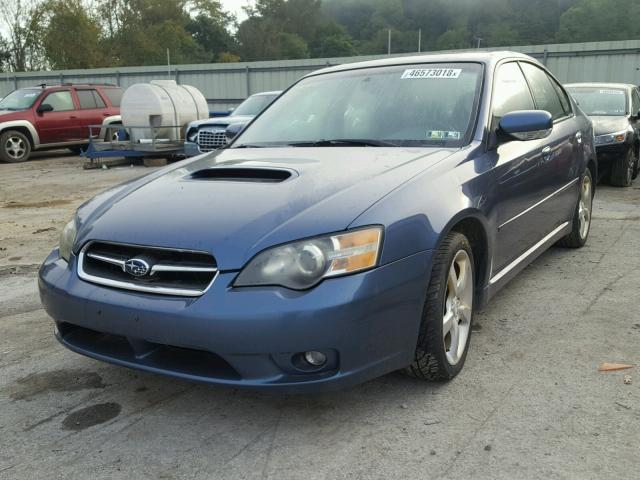 4S3BL686954211239 - 2005 SUBARU LEGACY GT BLUE photo 2