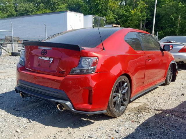 JTKJF5C72GJ025634 - 2016 TOYOTA SCION TC წითელი ფოტო 4
