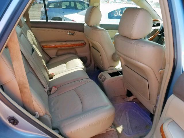 2T2GA31U85C040639 - 2005 LEXUS RX 330 BLUE photo 6