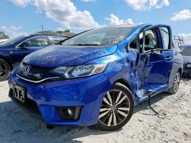 3HGGK5H89FM771208 - 2015 HONDA FIT EX BLUE photo 2