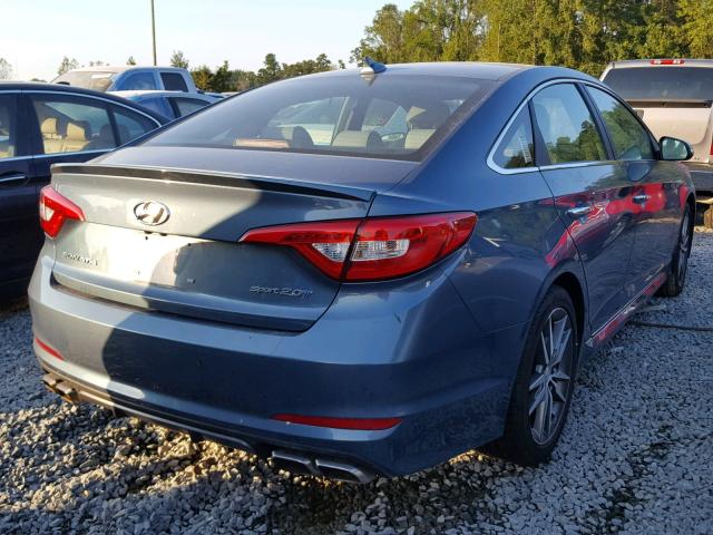 5NPE34AB9FH101084 - 2015 HYUNDAI SONATA SPO TURQUOISE photo 4