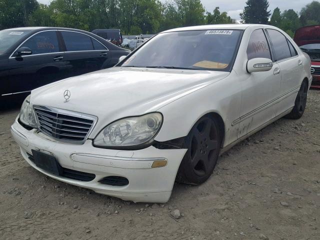 WDBNG84J35A444279 - 2005 MERCEDES-BENZ S 500 4MAT WHITE photo 2