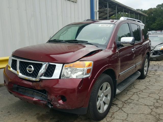 5N1BA0ND9BN622910 - 2011 NISSAN ARMADA SV BURGUNDY photo 2