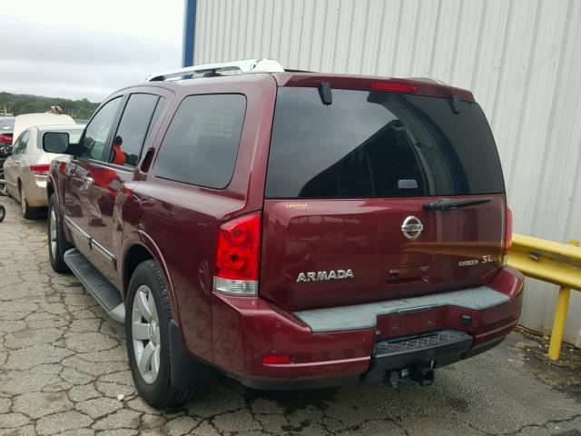 5N1BA0ND9BN622910 - 2011 NISSAN ARMADA SV BURGUNDY photo 3