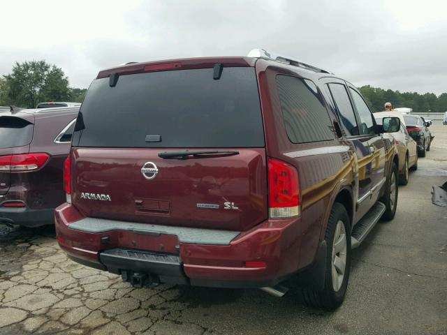 5N1BA0ND9BN622910 - 2011 NISSAN ARMADA SV BURGUNDY photo 4