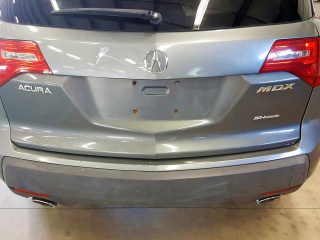 2HNYD28248H531065 - 2008 ACURA MDX BLUE photo 9