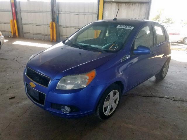 KL1TG66E99B622555 - 2009 CHEVROLET AVEO LT BLUE photo 2