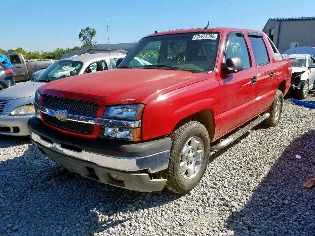 3GNEC12T54G335838 - 2004 CHEVROLET AVALANCHE RED photo 2