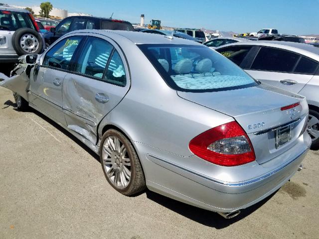 WDBUF56X08B346503 - 2008 MERCEDES-BENZ E 350 SILVER photo 3