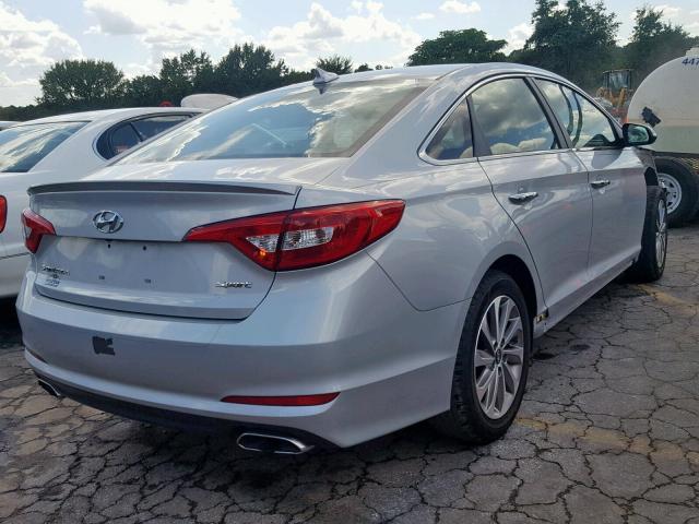 5NPE34AF9FH077517 - 2015 HYUNDAI SONATA SPO SILVER photo 4