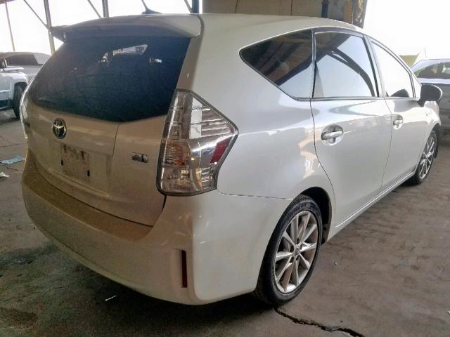 JTDZN3EU4EJ002616 - 2014 TOYOTA PRIUS V WHITE photo 4