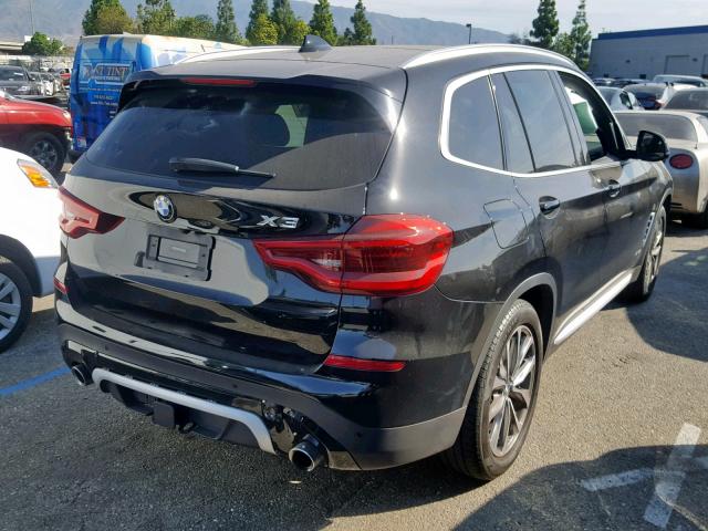 5UXTR9C55JLC69384 - 2018 BMW X3 XDRIVE3 BLACK photo 4
