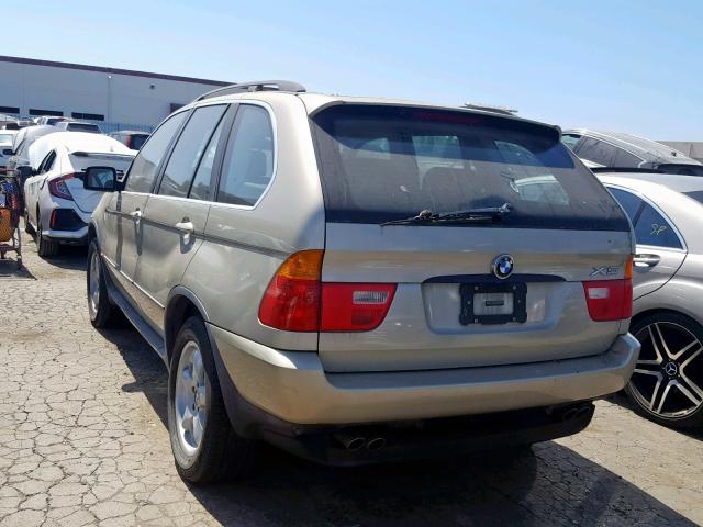 WBAFB33501LH12280 - 2001 BMW X5 4.4I GOLD photo 3