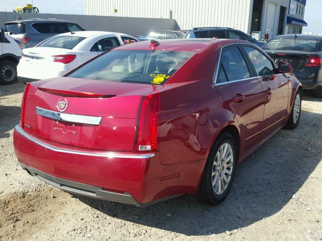 1G6DE5E51D0154410 - 2013 CADILLAC CTS LUXURY RED photo 4