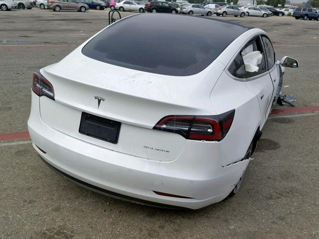 5YJ3E1EB0KF388172 - 2019 TESLA MODEL 3 WHITE photo 4