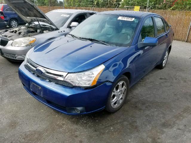 1FAHP36N29W242954 - 2009 FORD FOCUS SES BLUE photo 2