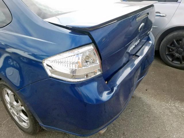 1FAHP36N29W242954 - 2009 FORD FOCUS SES BLUE photo 9