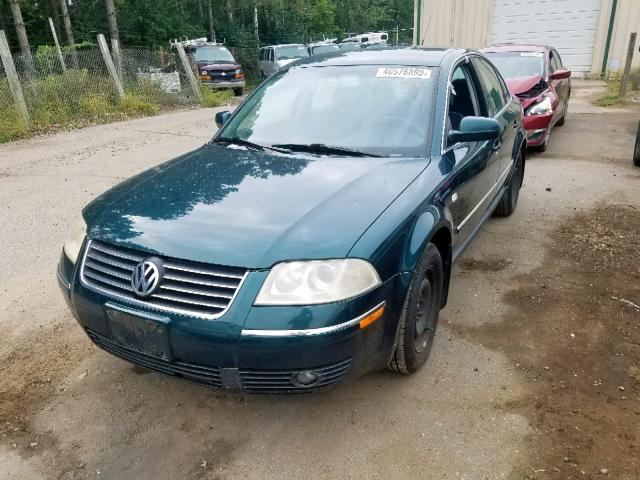 WVWPD63B52P042175 - 2002 VOLKSWAGEN PASSAT GLS GREEN photo 2