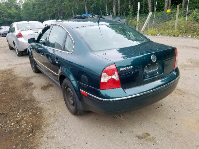 WVWPD63B52P042175 - 2002 VOLKSWAGEN PASSAT GLS GREEN photo 3