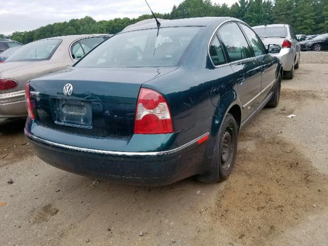 WVWPD63B52P042175 - 2002 VOLKSWAGEN PASSAT GLS GREEN photo 4