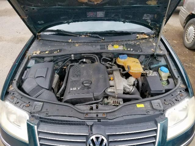 WVWPD63B52P042175 - 2002 VOLKSWAGEN PASSAT GLS GREEN photo 7