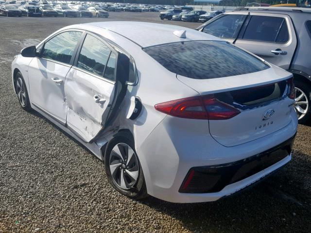 KMHC75LC8KU118400 - 2019 HYUNDAI IONIQ SEL WHITE photo 3