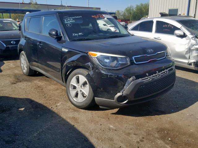 KNDJN2A24F7784409 - 2015 KIA SOUL BLACK photo 1