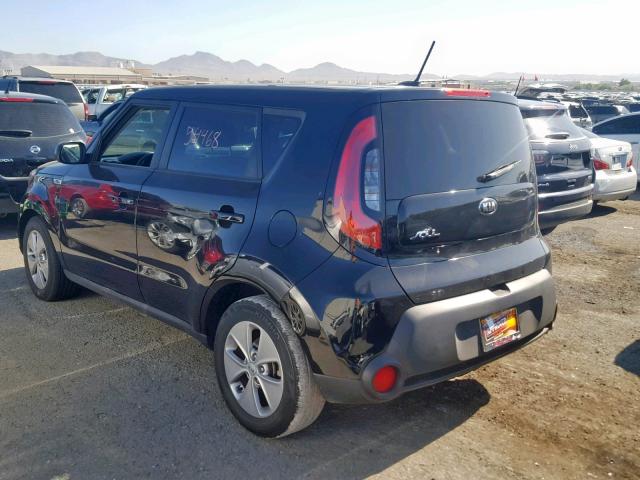 KNDJN2A24F7784409 - 2015 KIA SOUL BLACK photo 3