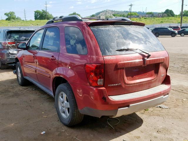 2CKDL73F366029602 - 2006 PONTIAC TORRENT RED photo 3