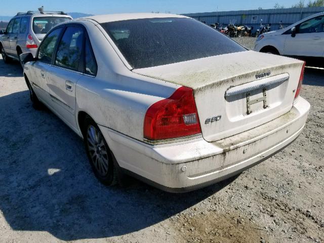 YV1TS91Z241365511 - 2004 VOLVO S80 T6 WHITE photo 3