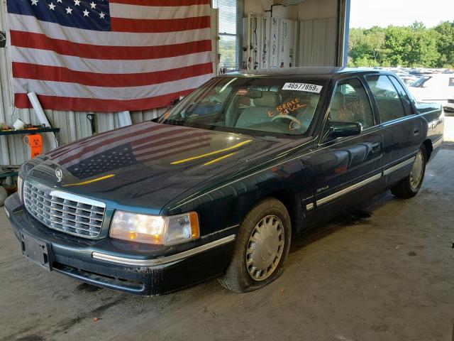 1G6KD54Y4WU767106 - 1998 CADILLAC DEVILLE GREEN photo 2