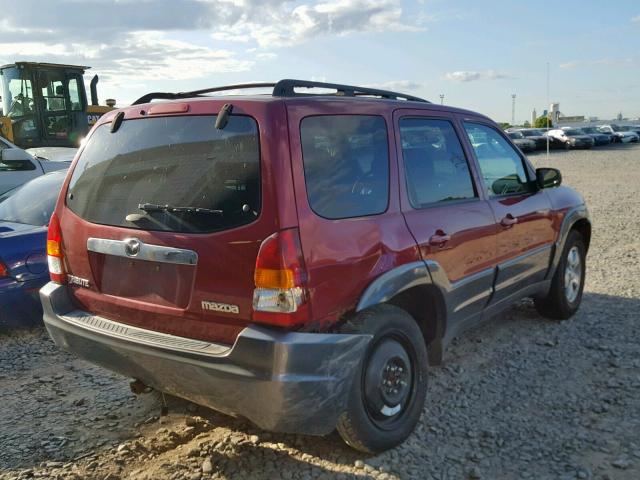 4F2CZ94133KM29653 - 2003 MAZDA TRIBUTE LX RED photo 4