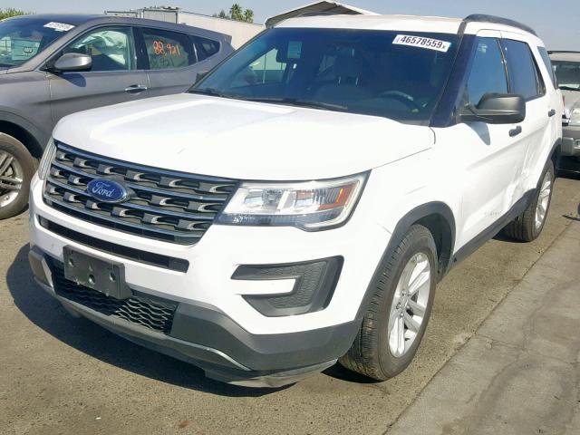 1FM5K7B85GGD14588 - 2016 FORD EXPLORER WHITE photo 2