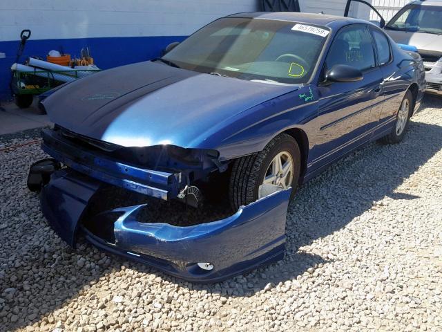 2G1WX12K749402922 - 2004 CHEVROLET MONTE CARL BLUE photo 2