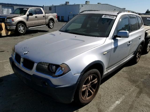 WBXPA93455WD04109 - 2005 BMW X3 3.0I SILVER photo 2