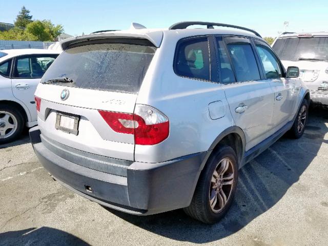 WBXPA93455WD04109 - 2005 BMW X3 3.0I SILVER photo 4