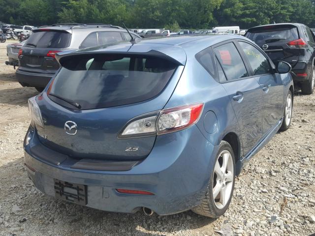 JM1BL1M60B1393287 - 2011 MAZDA 3 S BLUE photo 4