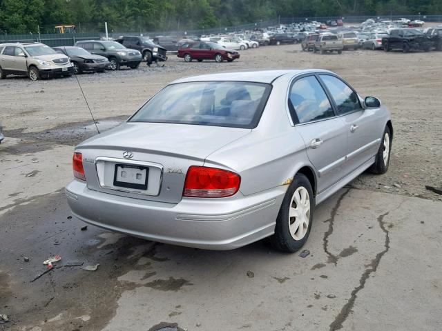 KMHWF25S34A006546 - 2004 HYUNDAI SONATA GL SILVER photo 4