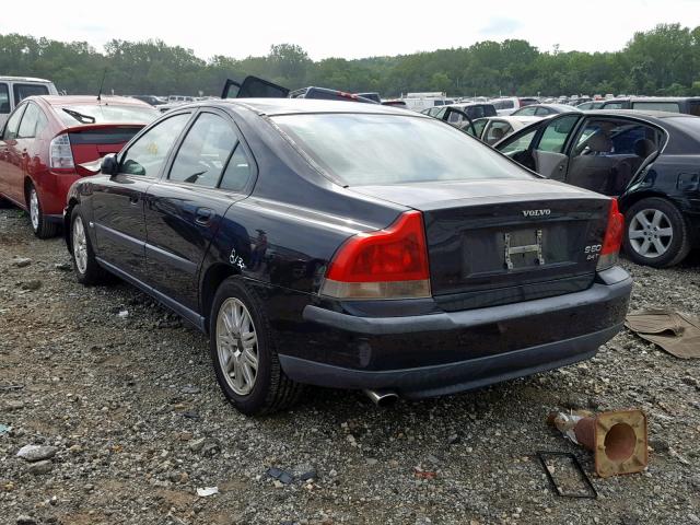 YV1RS58D732259996 - 2003 VOLVO S60 2.4T BLACK photo 3