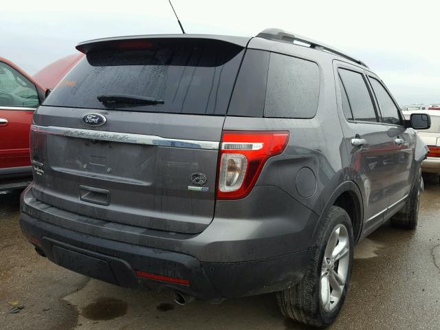 1FM5K8F83DGB62645 - 2013 FORD EXPLORER L CHARCOAL photo 4