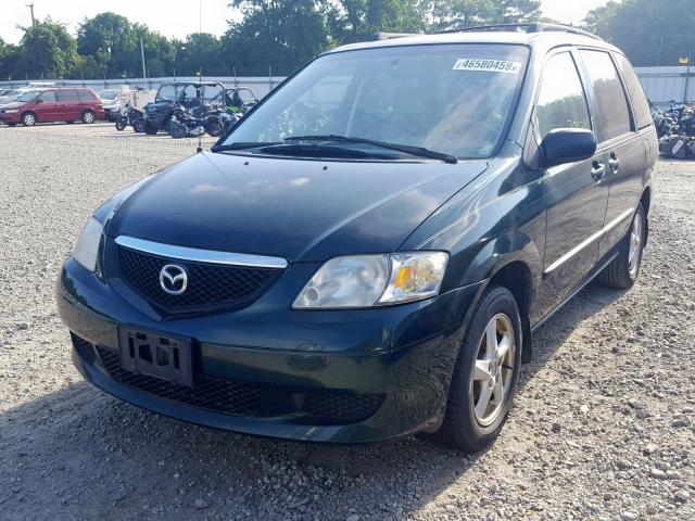 JM3LW28A930335791 - 2003 MAZDA MPV WAGON GREEN photo 2